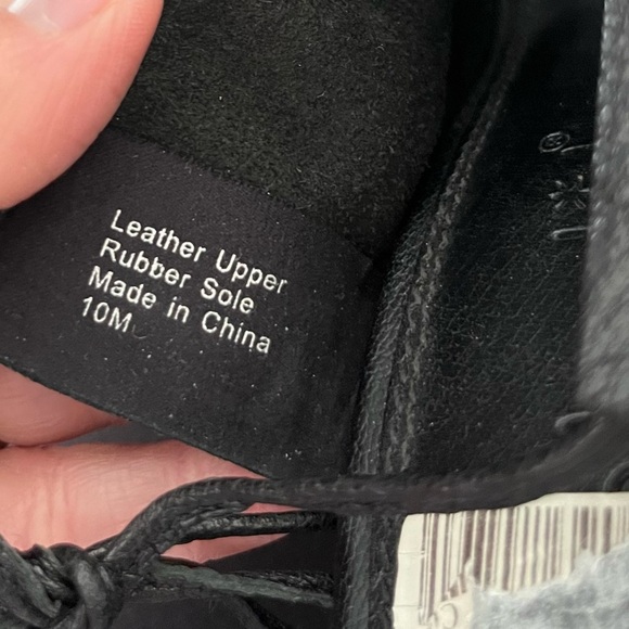 Splendid Heels Women's 10 Lynn Leather Ankle Sandals Black Peep Toe - Picture 7 of 7